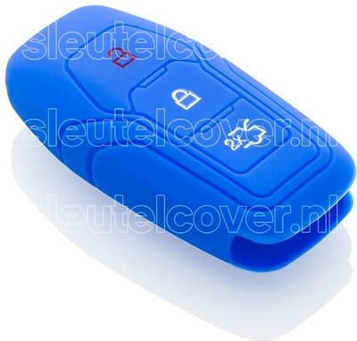 Autosleutel Hoesje geschikt voor Ford - SleutelCover - Silicone Autosleutel Cover - Sleutelhoesje Blauw