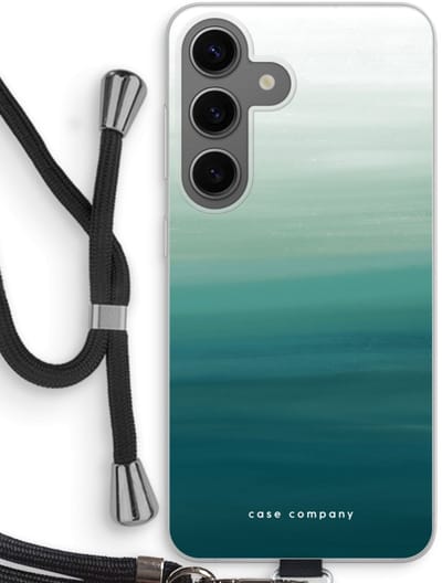 Case Company® - Hoesje met koord geschikt voor Samsung Galaxy S24 hoesje met Koord - Ocean - Telefoonhoesje met Zwart Koord - Bescherming aan alle Kanten en Over de Schermrand