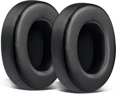 Vervangende Oorkussens voor Draadloze Over-Ear Hoofdtelefoons, Zacht Kunstleer en Hoge Dichtheid Schuim, Comfortabele Earpads voor Geluidservaring - Zwart