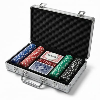 Cheqo® Pokerset - Poker Set - Pokerkoffer - Pokerkoffer Set - Pokerkoffer met Fiches - Poker Chips Set - Pokerchips Set - Pokerfiches Set - Pokerset met Kaarten - Poker Set met Kaarten