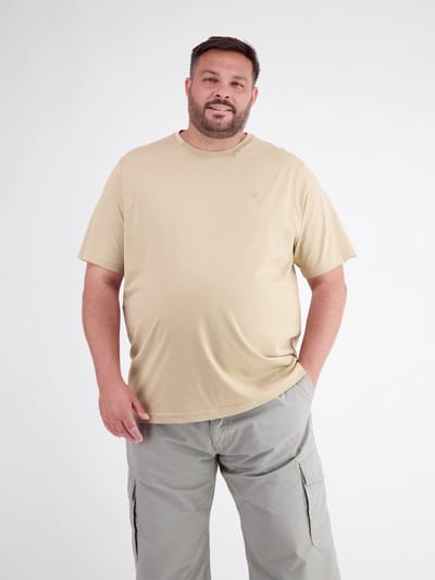 LERROS T-shirt met ronde hals van zacht katoen, grote maten , Maat: 3XL , Kleur: GRAVEL BEIGE , 100% katoen