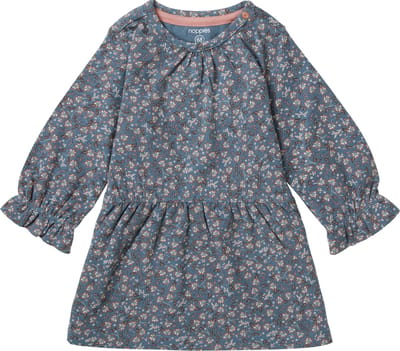 Noppies Girls dress Vella long sleeve allover Print Meisjes Jurk - Stormy weather - Maat 92