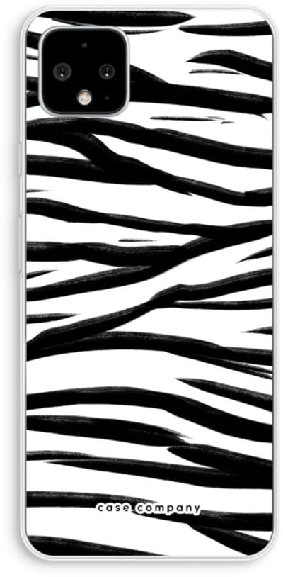 Case Company® - Hoesje geschikt voor Google Pixel 4 XL hoesje - Zebra pattern - Soft Cover Telefoonhoesje - Bescherming aan alle Kanten en Schermrand