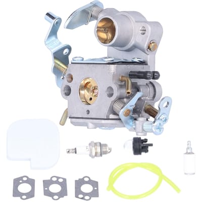 Carburateur Bougie Brandstoffilter Pompje Kit voor Poulan P3314 P3416 P4018 PP3816 C1MW26C white