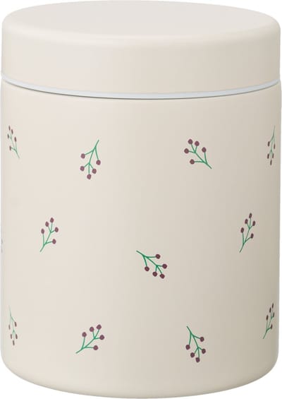 FreskThermos Lunchbox 500 ml - RVS Voedselcontainer – BPA-vrij – Lekvrije dop – Thermosbeker – Food Jar tot 6 Uur Warm – Lunchpot - Voedselpot - Ecru - Berries