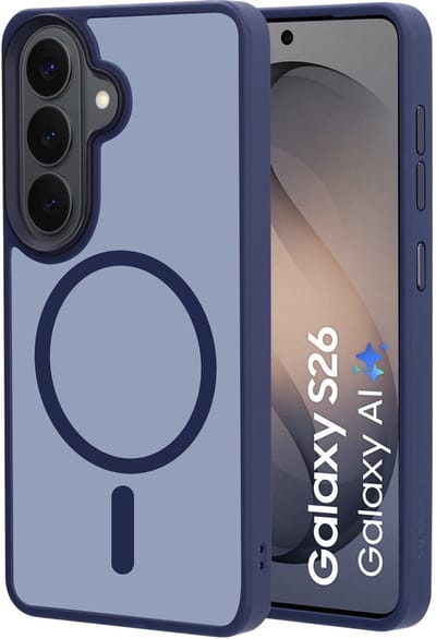 Mobiparts hoesje geschikt voor Samsung Galaxy S26 - Hardcover - MagSafe - Blauw