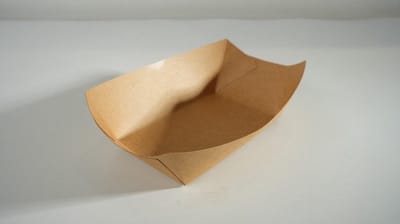 A9 Snackbakje van Kraft Karton - 10.7x7x4.1cm - 250 Stuks - Patatbak / Frietbak - Milieuvriendelijk - Wegwerp Snackbak - Ideaal voor Frites, Snacks, Takeaway, Feestjes en BBQ saus - wegwerp - disposable - takeaway - picknick - zomer - snack - vis