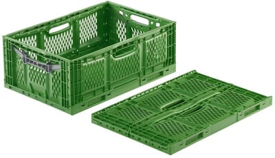Opvouwbare doos 40x30x18cm opengewerkt groen