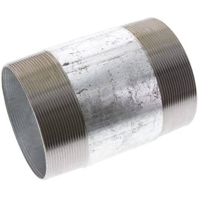 R 4'' Verzinkt Stalen Dubbele Pijpnippel 50 Bar DIN 2982 - 150mm - FL2S-M-EZ-400R-150L