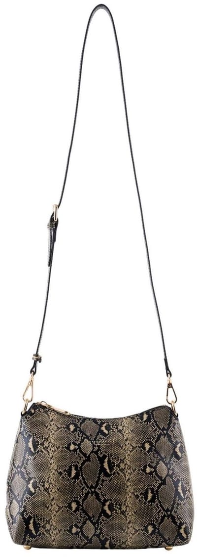 SEIDENFELT MANUFAKTUR schoudertas Lilleby Midi Crossbag Reptile Beige