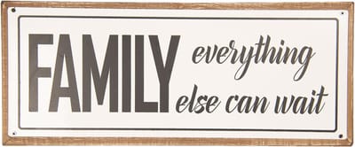 Clayre & Eef Tekstbord 64361 39*16 cm Zwart MDF / ijzer Rechthoek Wandbord Quote Bord Spreuk