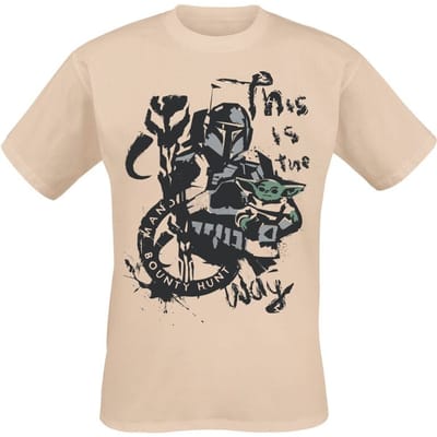 Star Wars - Disney T-shirt - The Mandalorian - This Is The Way - Painted - M tot XXL - voor Mannen - zand