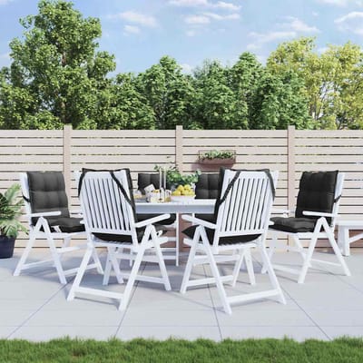vidaXL - Stoelkussens - 6 - st - lage - rug - oxford - stof - zwart