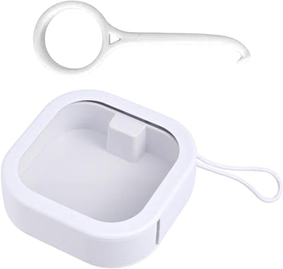 Opbergdoos Kunstgebit - Prothese Houder - Hygiënisch Bewaren - Met Verwijderingshulpje - 95 cm - Wit