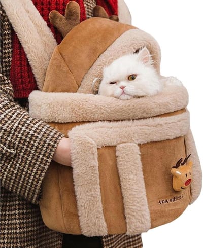 Honden Draagtas - Dierenvervoerder - Reizen met huisdier - Elk Vorm Design - 36x28x21cm - Bruin