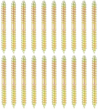 Dowel Schroeven 20 stuks 5 x 40mm voor Houtbewerking, Meubelverbindingen en Dubbel Eind Schroeven