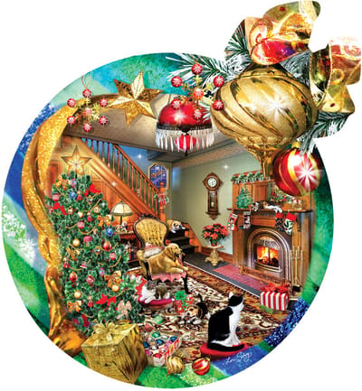 SunsOut puzzel Fireside Ornament - legpuzzel 750 stukjes kerst.