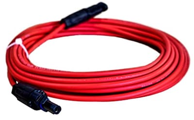 Zonnekabel Verlengsnoer - Zonnepaneel Kabel - Energie Opwekken - Waterdichte Stekkers - 6 mm² 2 m - Rood