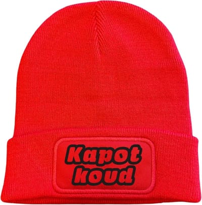 Wintermuts rood - Kapot koud - soBAD. | Wintersport | Après ski outfit Warme Muts voor Volwassenen | Heren en Dames Beanie