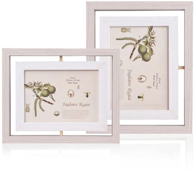 Dailygoods - Dubbelzijdige Draaibare Fotolijst - Houten Fotolijst voor Foto's