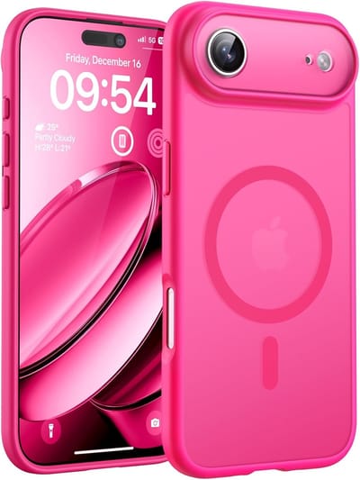 Hoesje Geschikt voor Apple iPhone Air - Geschikt voor MagSafe Telefoonhoesje - Roze - Casemania Matte Armor Magnetische Back Cover - Val/Stoot Bescherming met Camera Protection