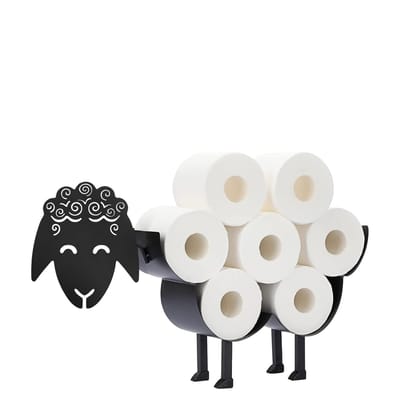 Sanics® Reserverolhouder Schaap – Vrijstaand & Ophangbaar – WC Papier houder – Toiletrolhouder Zwart – WC Rolhouder staand 7 Rollen