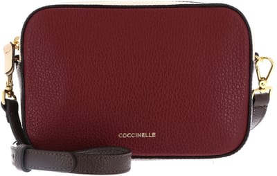 COCCINELLE Leren schoudertas Tebe Tricolor Mini Crossover Bag Ribes / Betu / Brun (rood)paars