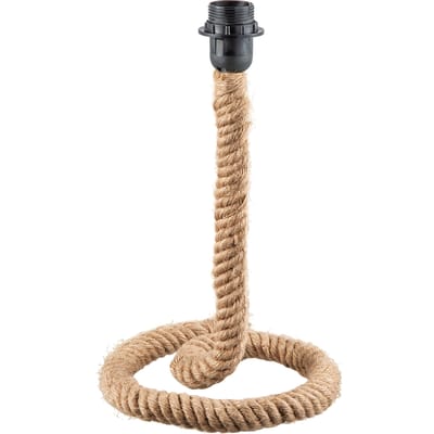Home Sweet Home - Landelijke tafellamp voet Leonardo voor lampenkap - 20/20/36cm - gemaakt van touw - geschikt voor E27 LED lichtbron - voor