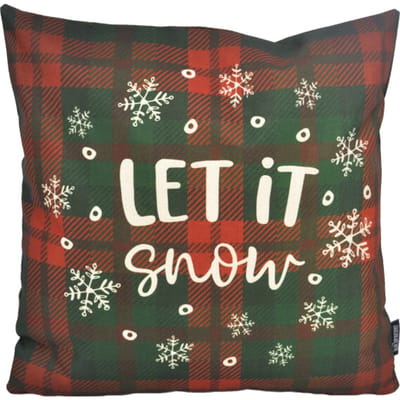 Gek op kussens! Sierkussen let it snow | 45 x 45 cm | katoen/linnen