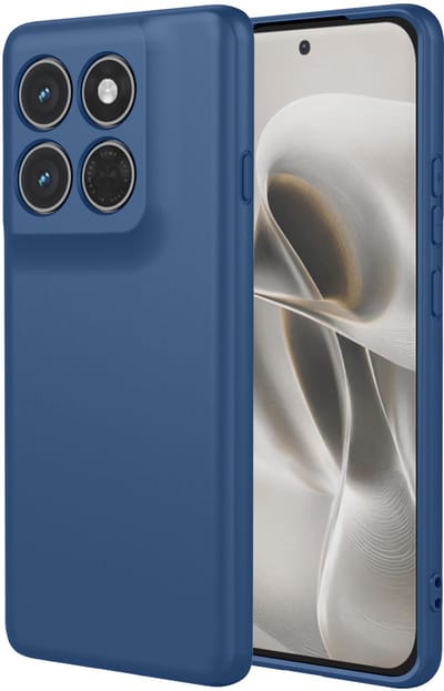 MobyDefend Hoesje - Geschikt voor Motorola Edge 70 Pro - Matte Siliconen Backcover - Blauw
