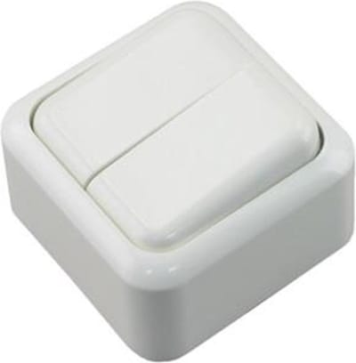 TQ4U dubbele serieschakelaar | opbouw | belastbaar tot 2300 watt | wit