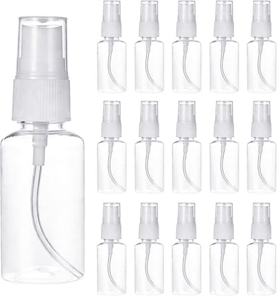 SnelShoppen - 36 Stuks 30ml Kleine Plastic Flesjes, Sprayflessen, Lege Sprayflessen, Atomizers, Parfumflesjes voor Vloeistoffen, Water, Cosmetica + 2