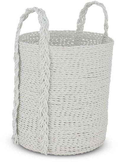 Safaary - Rieten Mand van Zeegras Wit Malia Bali-Ø 32 x 35cm