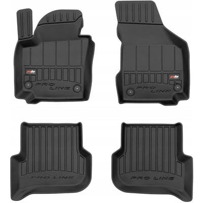 Frogum 3D Rubberen Vloermatten Set – Geschikt voor VOLKSWAGEN Golf Plus 2005-2014 – 4-delig – TPE Premium Kwaliteit – Extra Hoge Rand 6 cm – Geurloos – Zwart