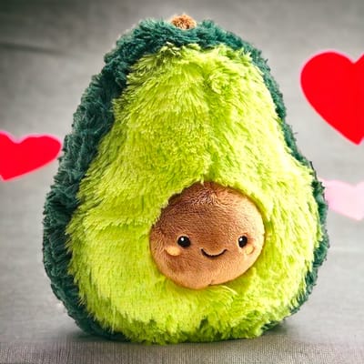 Klikkopers® - Kawaii Kussen Groot - Kawaii Kussen XXL - 50cm - Kawaii Knuffel - Avocado Knuffel Groot - Squish Knuffel