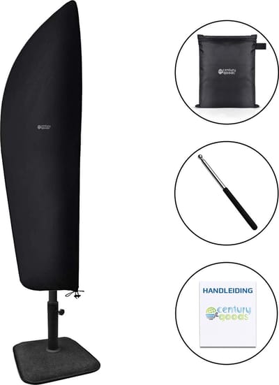 Weersbestendige Parasolhoes voor Zweefparasol & Staande parasol - Parasolhoes met Rits en Stok - 4 x4 M