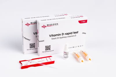 Vitamine D Sneltest – Zelftest voor Vitamine D-tekort – Binnen 10 minuten resultaat – Eenvoudig thuis uit te voeren – 2 stuks