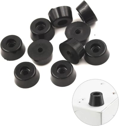 FSW-Products - 4 Stuks Rubberen Voetjes - Onderzetters en Stootdopjes - Rubber Deurstopper - Meubelonderzetter - Trillingsdempers - Antislip Bescherming - 12 x 8 x 7 mm