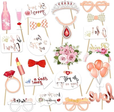 JGA Fotoprops voor Huwelijksfeesten - Decoratieve Accessoires voor Vrijgezellenfeesten, Team Bride en Foto Booth Decoratie