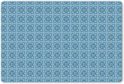 Placemats 45x30 cm - Placemat kunststof - 1 stuk - Tegels - Mozaïek - Turquoise - Blauw - Borden onderleggers - Decoratie voor op tafel - Keuken tafeldecoratie accessoires - Vinyl onderlegger - Tafelversiering