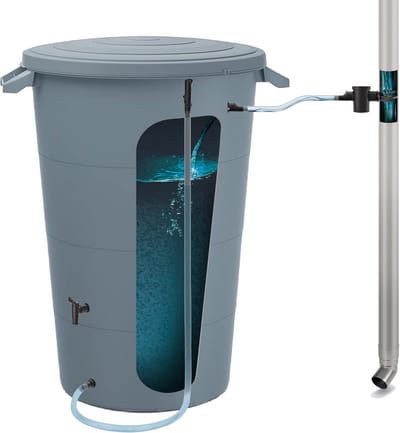 Regenton met Deksel 120 Liter - Wateropvang voor Tuin en Buiten