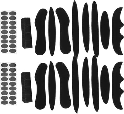 Fietshelm Kussens - Helm Vulling - Comfortabel Fietsen - Universeel Verstelbaar - 18 Stuks - Zwart
