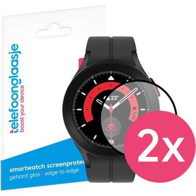 Duopack: Samsung Galaxy Watch5 Pro screenprotector gehard glas - 45mm
