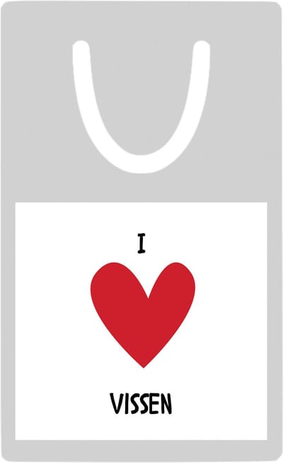 Hacebo® - Ik hou van vissen metalen boekenlegger - Vissen - Dieren liefhebbers - V Bladwijzer boekenleggers - 7.6 cm x 5cm