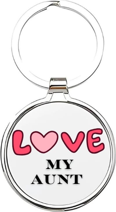 Akyol - Tante ik hou van jou Sleutelhanger - tante - De liefste tante - Tante sleutelhanger - sleutelhanger - Sleutelhanger voor tantes - Familie sleutelhanger - verjaardagscadeautje - cadeau voor de liefste tante - Aunt - 4 x 7,5 CM
