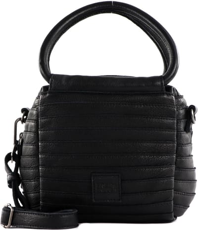 FREDsBRUDER Leren Handtas Schoudertas Cube Black Zwart