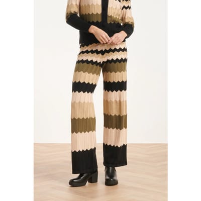 Smashed Lemon 24608 neutrale zig-zag gebreide broek |