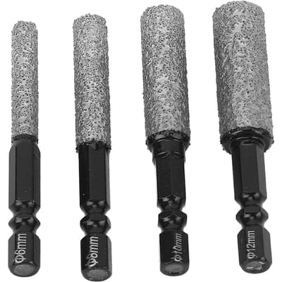 4 Stuks Diamant Boorbit Set Veelzijdige Zeskant Schacht Gatenzaag 6 8 10 12mm voor Porselein Keramiek Glas