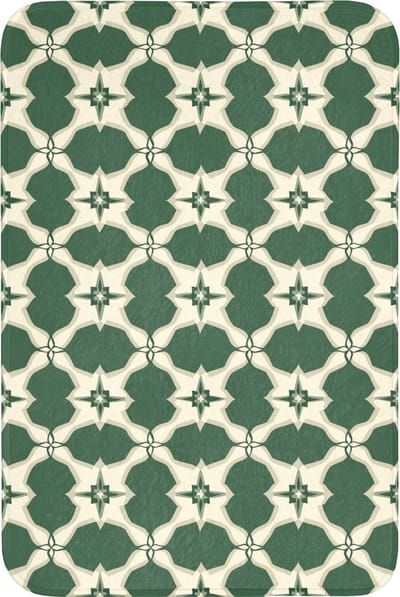 Badmat 60x90 cm - Antislip - Tegel - Klassiek - Groen - Badmatten voor badkamer - Badkamermat - Douchemat - Badkamer mat