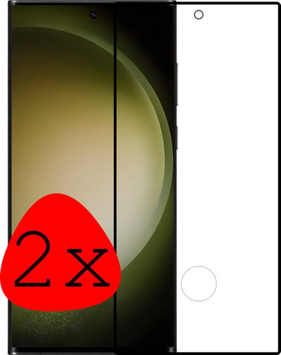Screenprotector - 2 Stuks Geschikt voor Samsung Galaxy S23 Ultra - Full Cover - Beschermglas - Gehard Glas - Tempered Glass - Screen Protector